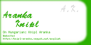 aranka knipl business card